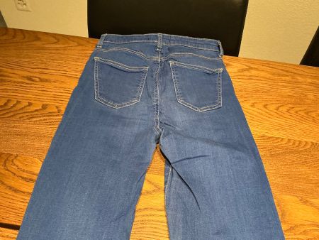 Damen Jeans Hose Gr. 40 Blau High Waist Skinny Fit Bequem
