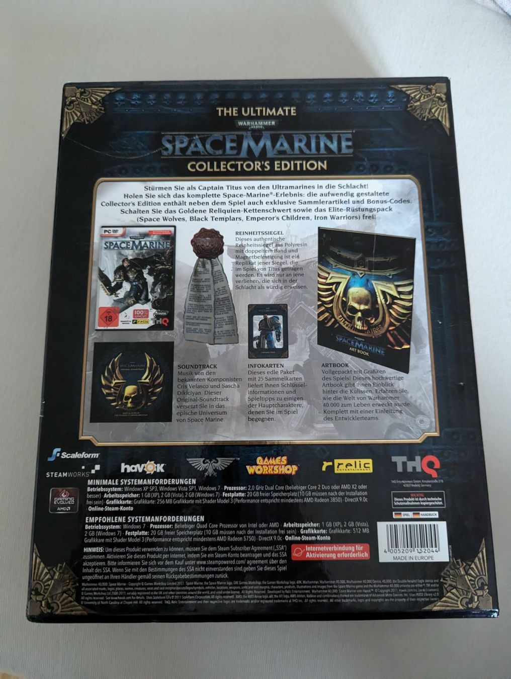 Spiele: Warhammer Space Marine Collector's Edition PC DVD – Gebraucht aus Hünenberg See von SpecialEditionGaming 1