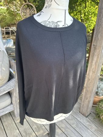Pullover Hessnatur Seide Baumwolle schwarz Grösse 42