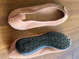 Tod's Ballerina Velours nude/rosé, 38.5