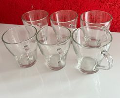 6 Stk. Kaffeegläser Teegläser transparent