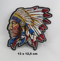 INDIANER  - Aufnäher - Aufbügler - Stickerei - 13x12,5cm