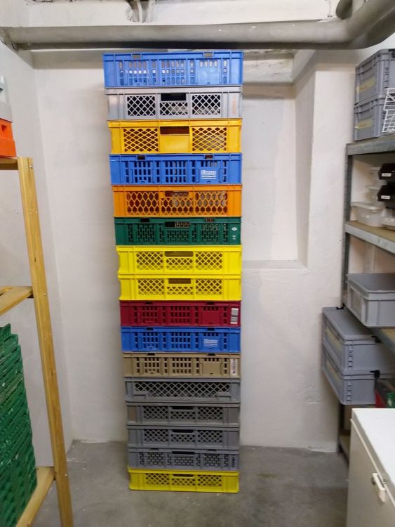 Kunststoffbox Mit Deckel Schwarz 10 Stück Bäckerkisten – Brötchenbox, Brotbehälter, Konditorenbox, Grau, EURO-Norm 23cm, Aus Kunststoff Bäckerkiste EURO Norm Grau