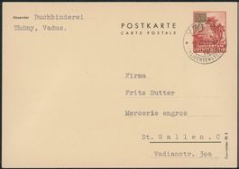 FL - Ganzsache - 1958 - Postkarte - Vaduz