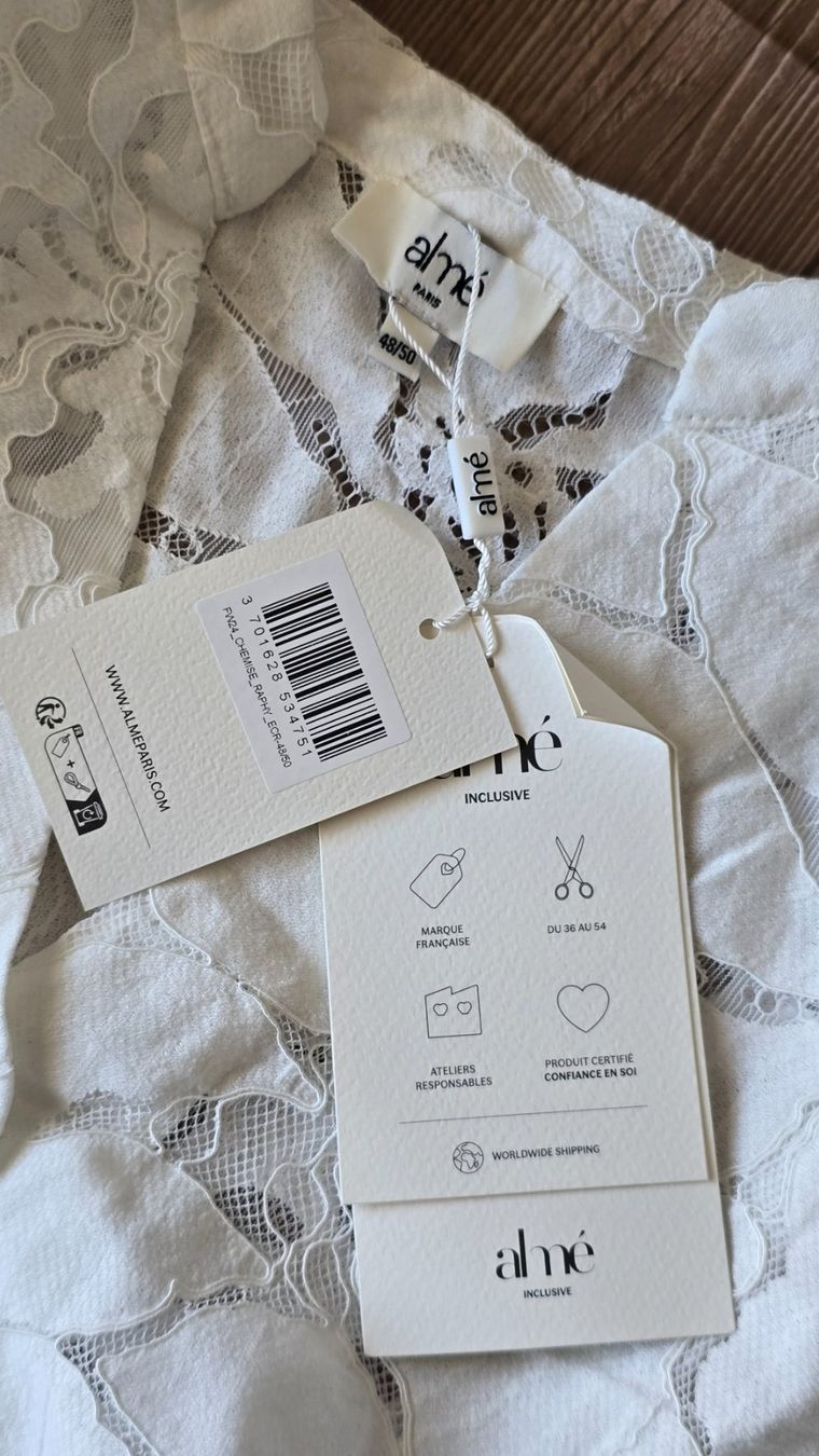 Camicette: 🏷️ Almé Paris Spitzenbluse - 48/50 - Hemdbluse RAPHY 5️⃣ – Nuovo (secondo la descrizione) da Thalwil venduto da VitaMini 1