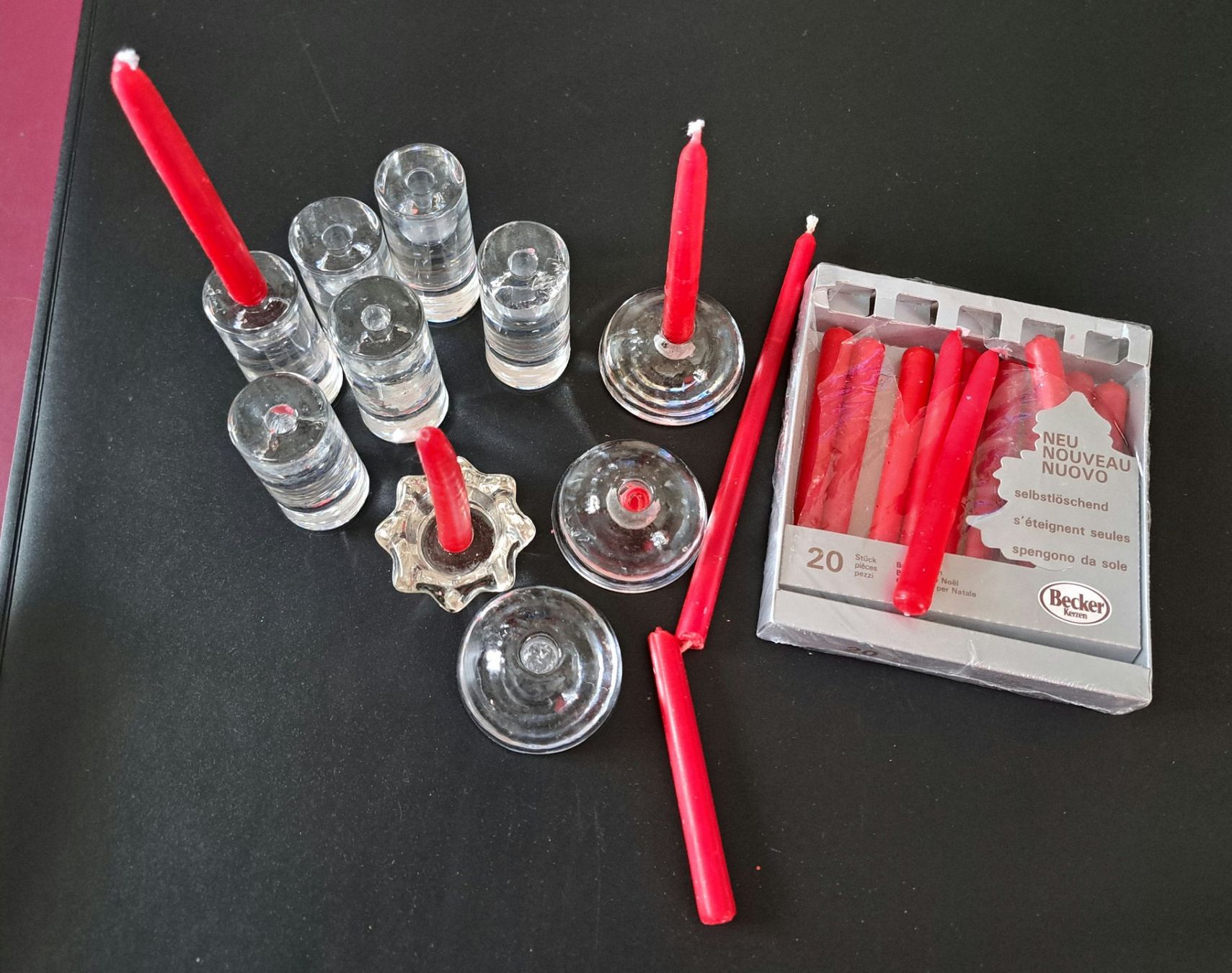 Portacandele: Mini Kerzen mit Ständerli Glas – Usato da Uitikon Waldegg venduto da Smeragol 1