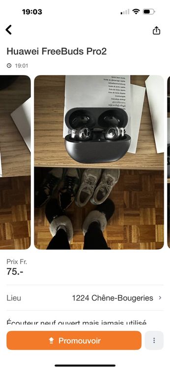 Écouteurs Huawei free buds 2 1