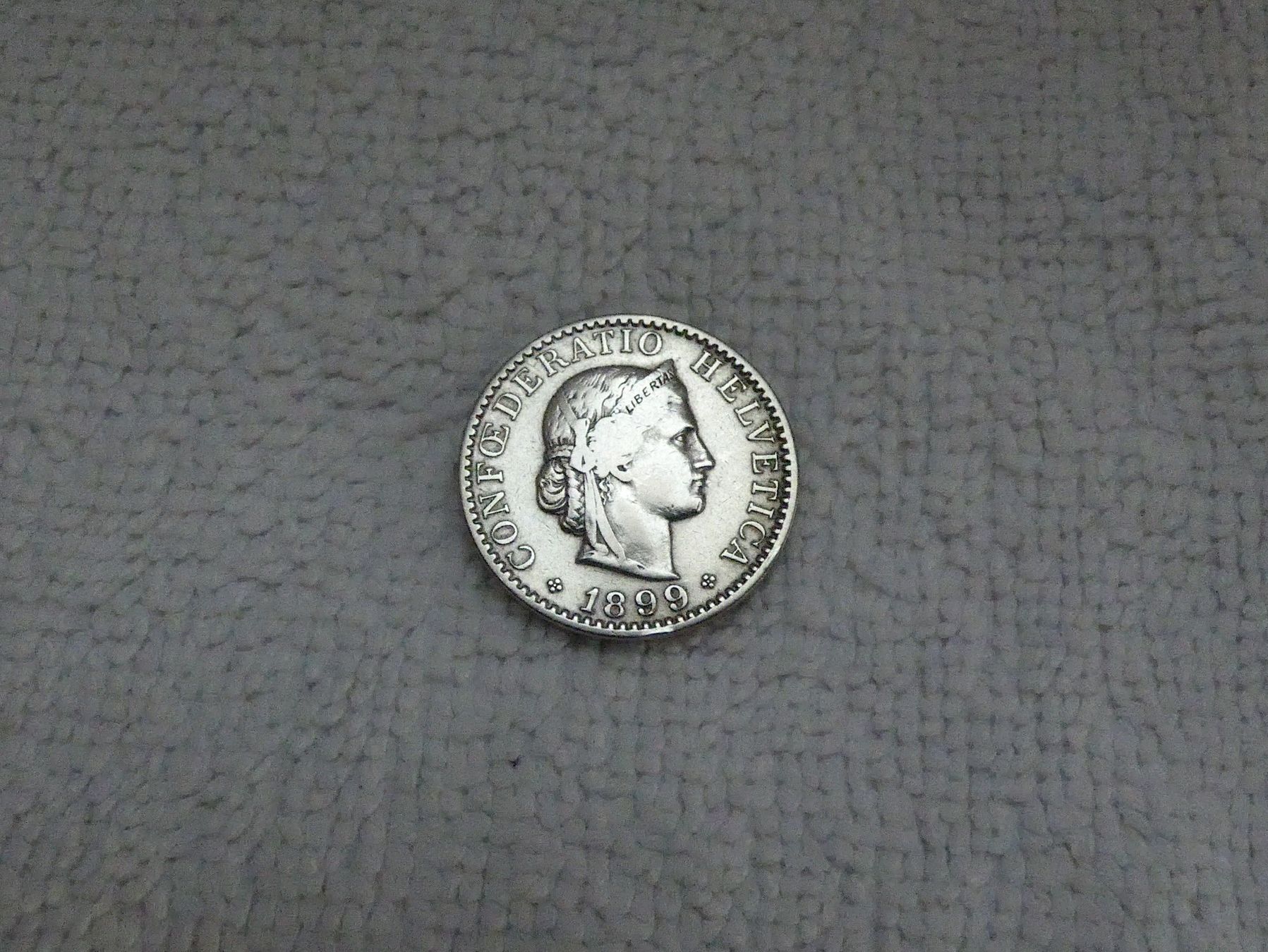 Tutti le monete: 20 centimes/rappen 1899 – Usato da Nyon venduto da Ilmi09