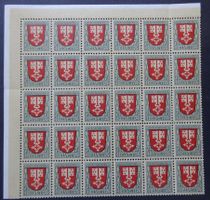 PJ 1919, Nr. 12-14 **, Bogenteile (je 30 Marken), SBK 1'200