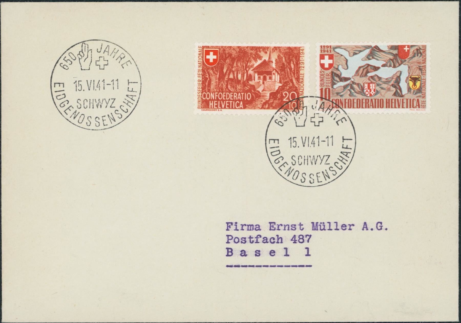 Tutti i francobolli: 1941 - Pro Patria - FDC ET – Usato da Schindellegi venduto da leecollect