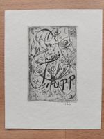 Exlibris Hermann Bauer - Original Radierung 1924 signiert