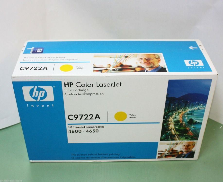 2x Original HP Toner C9722A (641A) Für Color LaserJet 4600, 4610, 4650 – Fabrikneu
