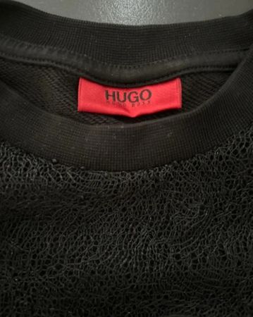 HUGO Damenpullover Grösse S/Mschwarz Spitze Stickerei Herbst