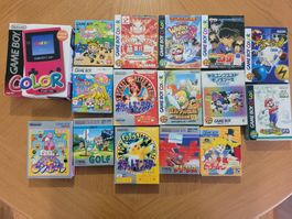Gameboy Color OVP Set mit Zelda, Pokemon, Tetris, Kirby uvm.