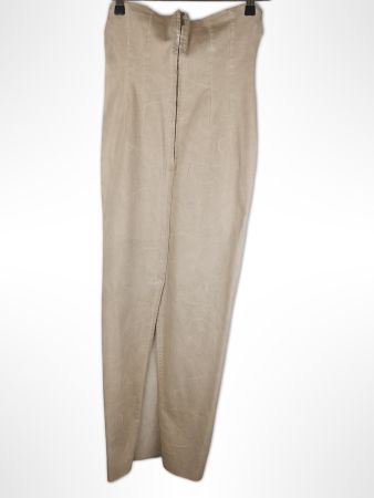 ZARA halterloses Jeans-Kleid beige Gr. M