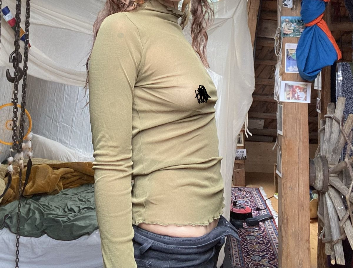 Top: Mesh Top in Olivgrün  – Usato da Rehetobel venduto da Norea69