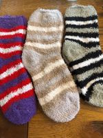 3x Kuschelsocken - flauschig weich-Wohlfühlen- Zeit für Dich