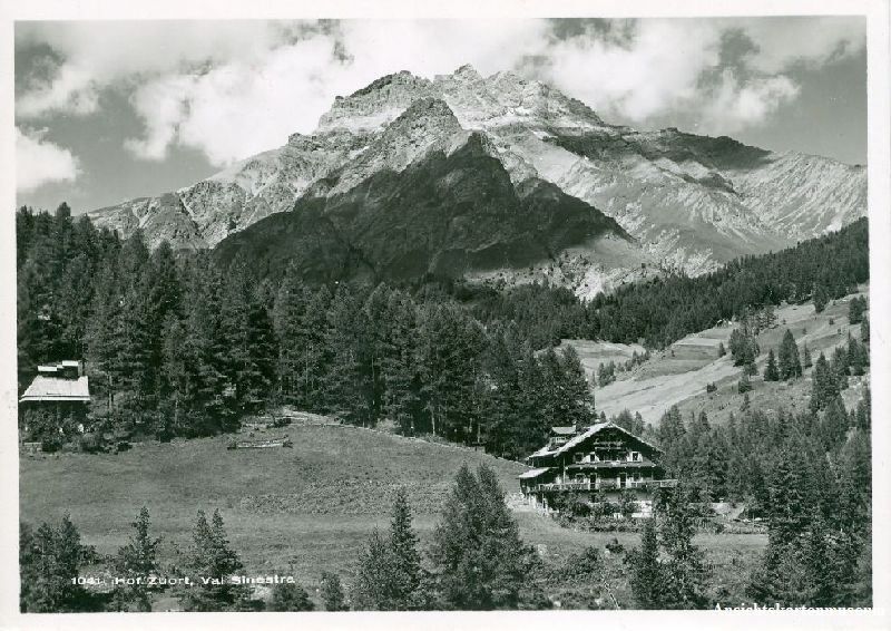 Cartoline postali: Val Sinestra - Hof Zuort + ca. 1955 – Usato da Emmenbrücke venduto da teestube
