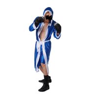 neues Herrenkostüm Boxer blau/weiß S