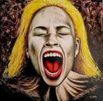 SCREAM -- Acrylfarben auf Leinwand