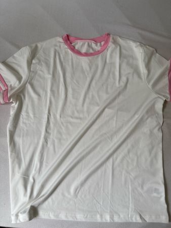 T-Shirt weiss pink Grösse L neu