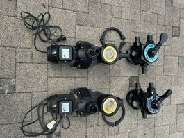 2 x Poolpumpe und 6-Wege Ventil