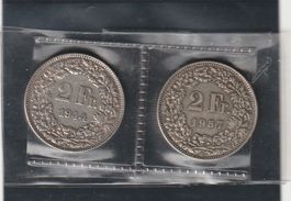 2 x 2 Franken 1944 und 1957