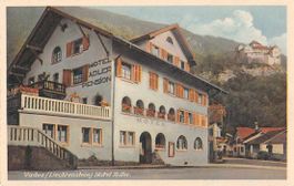 GRUSS vom HOTEL ADLER VADUZ - mit schöner Frankatur