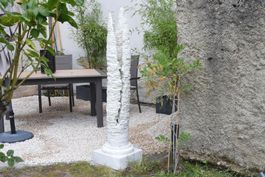 Sculpture Statue Colonne Marbre Blanc de Carrare