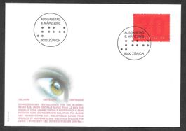 Werbemarke FDC 1080 Blindenwesen ET Zürich 6.3.2003