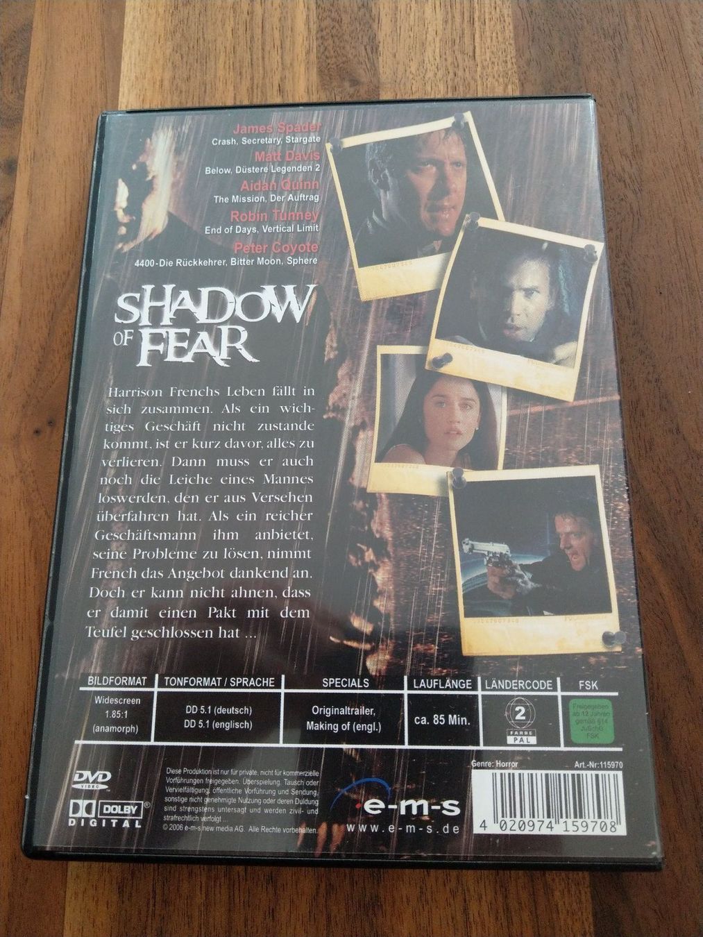 Tutti i DVDs: DVD - Shadow of Fear – Usato da Rheinfelden venduto da FilmAuktion 1