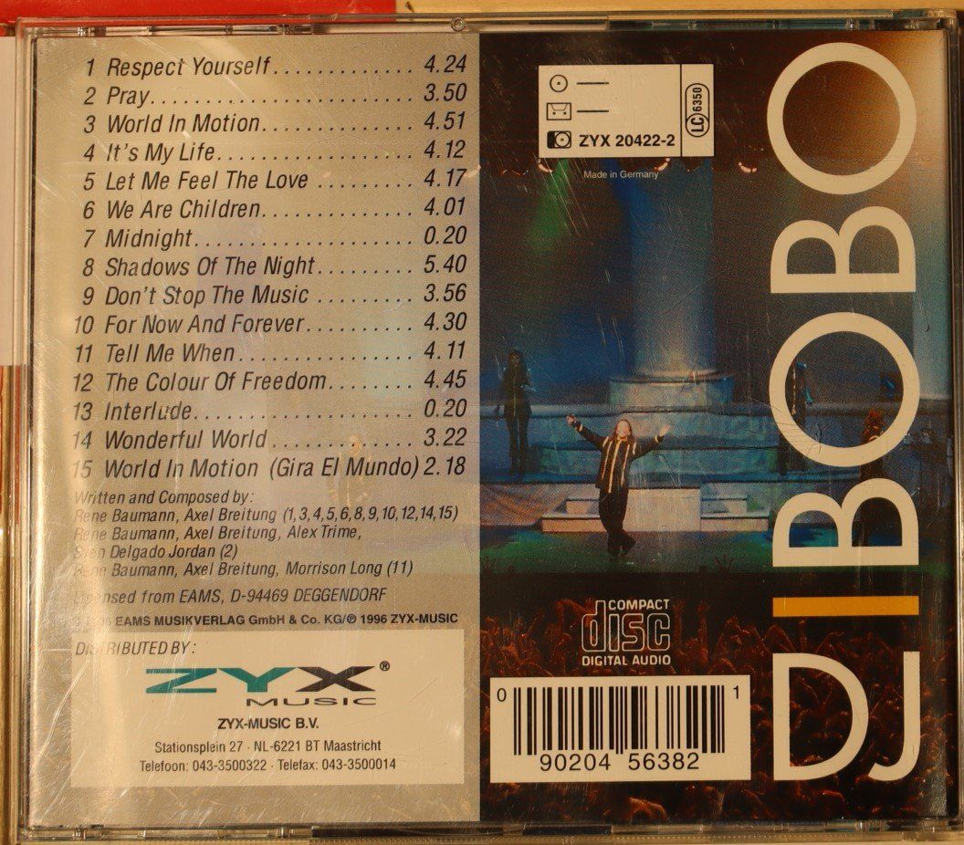 CD: Dj Bobo – World In Motion – Usato da Luzern venduto da CONTENTI 4
