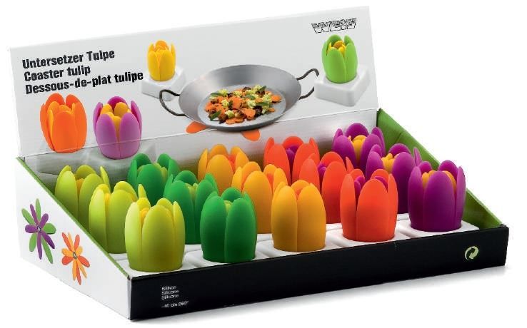 Sottobicchieri: Topfuntersetzer im Tulpen Design, WEIS – Nuovo e nell'imballaggio originale da Wettingen venduto da kochshop 4