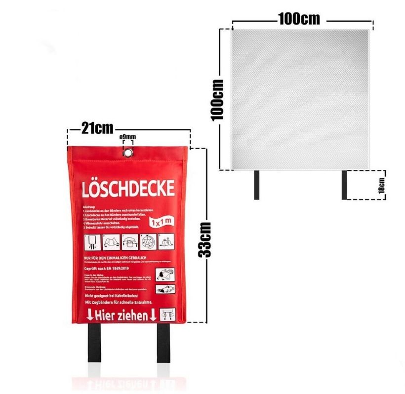 Estintori: Löschdecke 100 x 100 cm – Nuovo e nell'imballaggio originale da Bülach venduto da StoreInShop.com 4