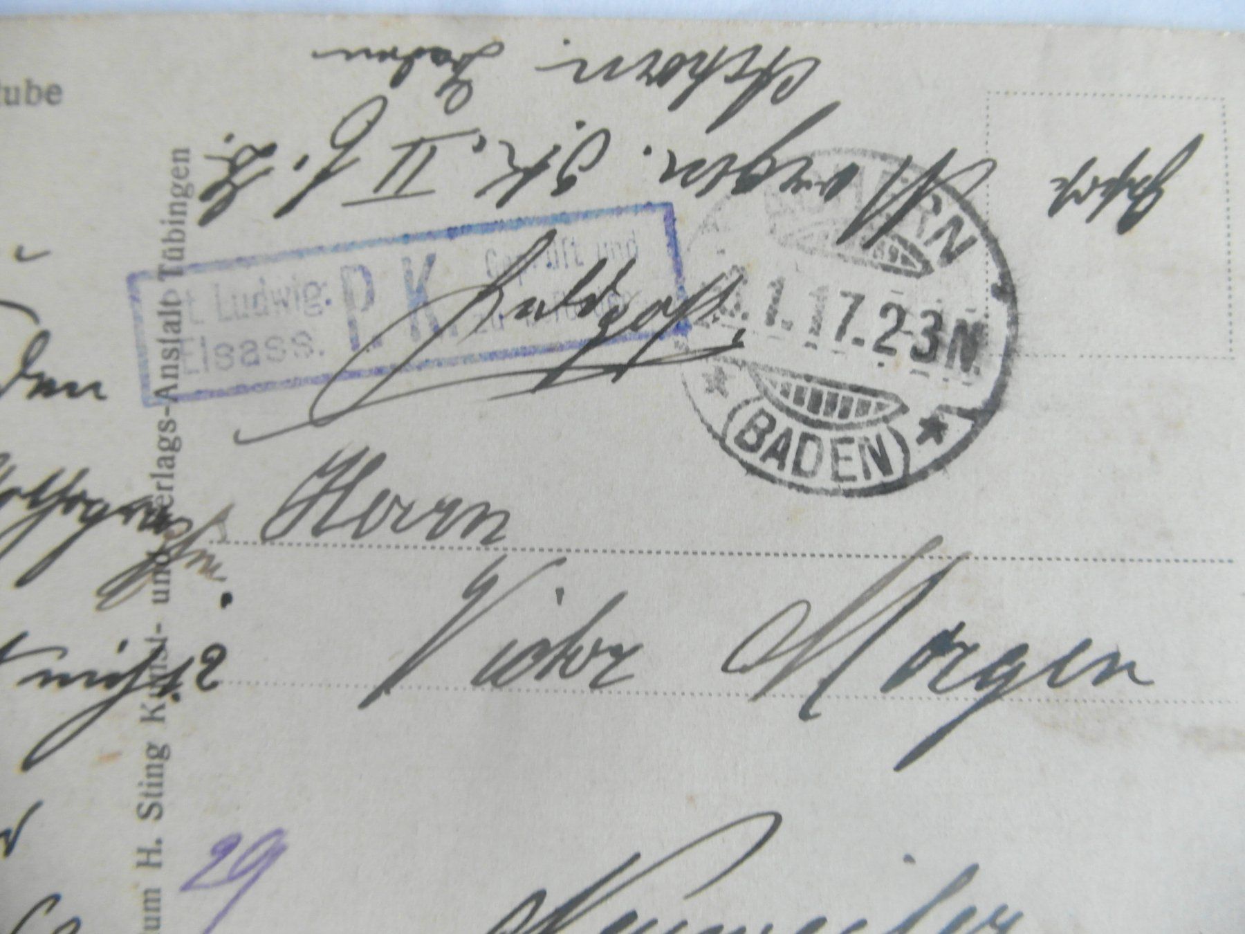 Cartoline: Feldpost 1.Weltkrieg - Achern Baden 1917 – Usato da Schönenbuch venduto da Imagine6 2