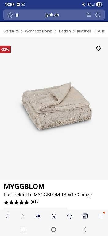 Jysk Coperte: 2x Kuscheldecken beige JYSK – Nuovo (secondo la descrizione) da Wängi venduto da Bibo4.