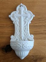 Antike Weihwasserschale, Keramik, Weiss