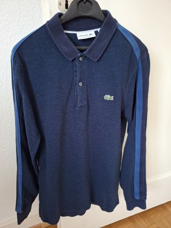 Polo Lacoste homme manches longues bleu taille XS FR 2