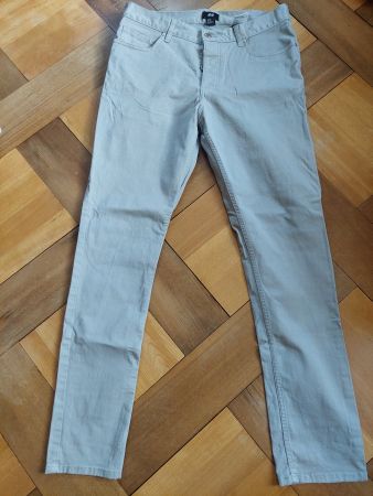 H&M Chinohose / Stoffhose Slim Fit Hellgrau Grösse 31