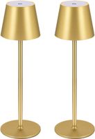 2 Stück LED Dimmbare Akku Tischlampe Kabellose