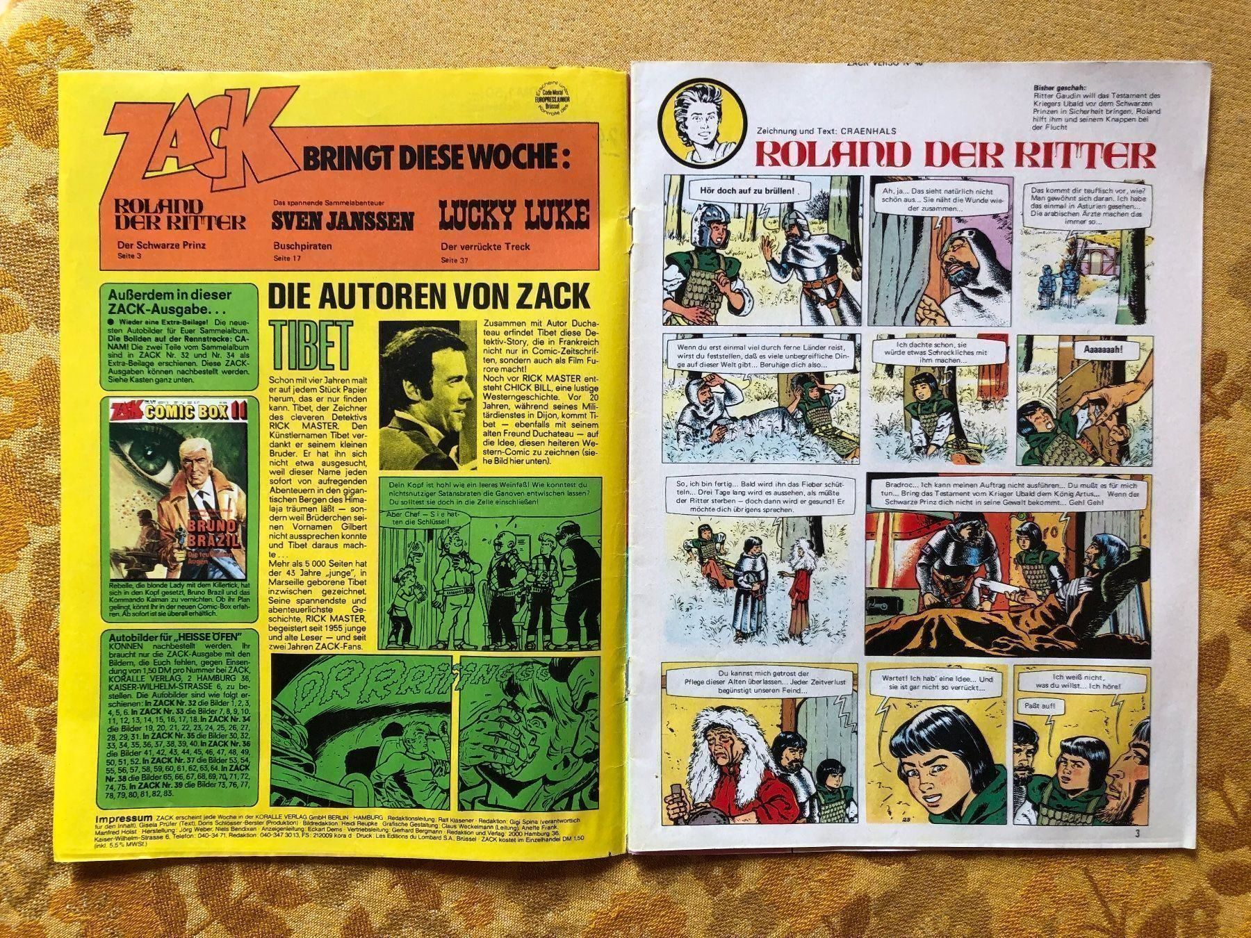 Comics: Zack Heft Nr 40 von 1974 – Gebraucht aus Endingen von nathan05 1