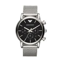 Emporio Armani AR1811 Herren Luxus Uhr Chronograph Silber