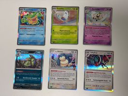 Pokemon Karten - 6 Holo-Karten aus Reisegefährten (JTG) - DE