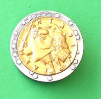 Basel Fasnachtsplakette Gold 1991 mit Nadel