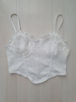 Weisses Spitzen-Corsagentop Gr S *neu*