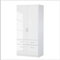 Kleiderschrank CELLE Home24 weiss/glanz