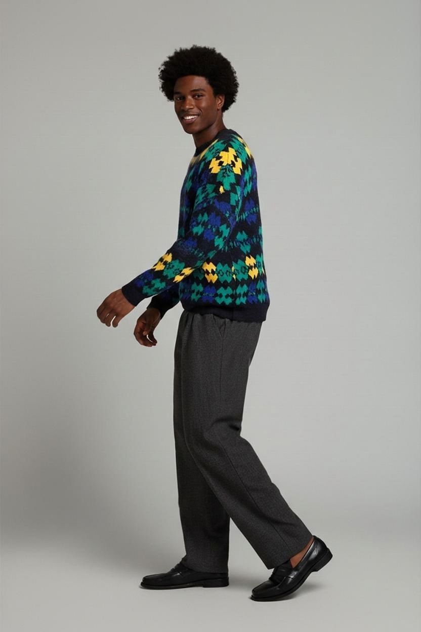 Maglioni & Felpe: Double Duty Vintage Pullover mit geometrischem Muster - – Usato da Zug venduto da vinokilo