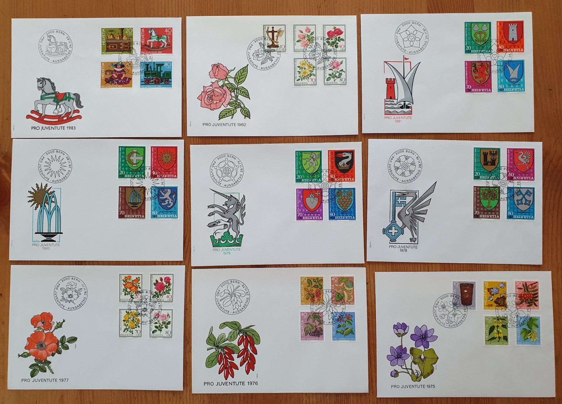Tutti i francobolli: 52 Pro Juventute FDC 1960 - 2011 – Usato da Dällikon venduto da Minita 3