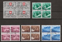 1953 : Pro Patria Serie im Viererblock, KP 170.--