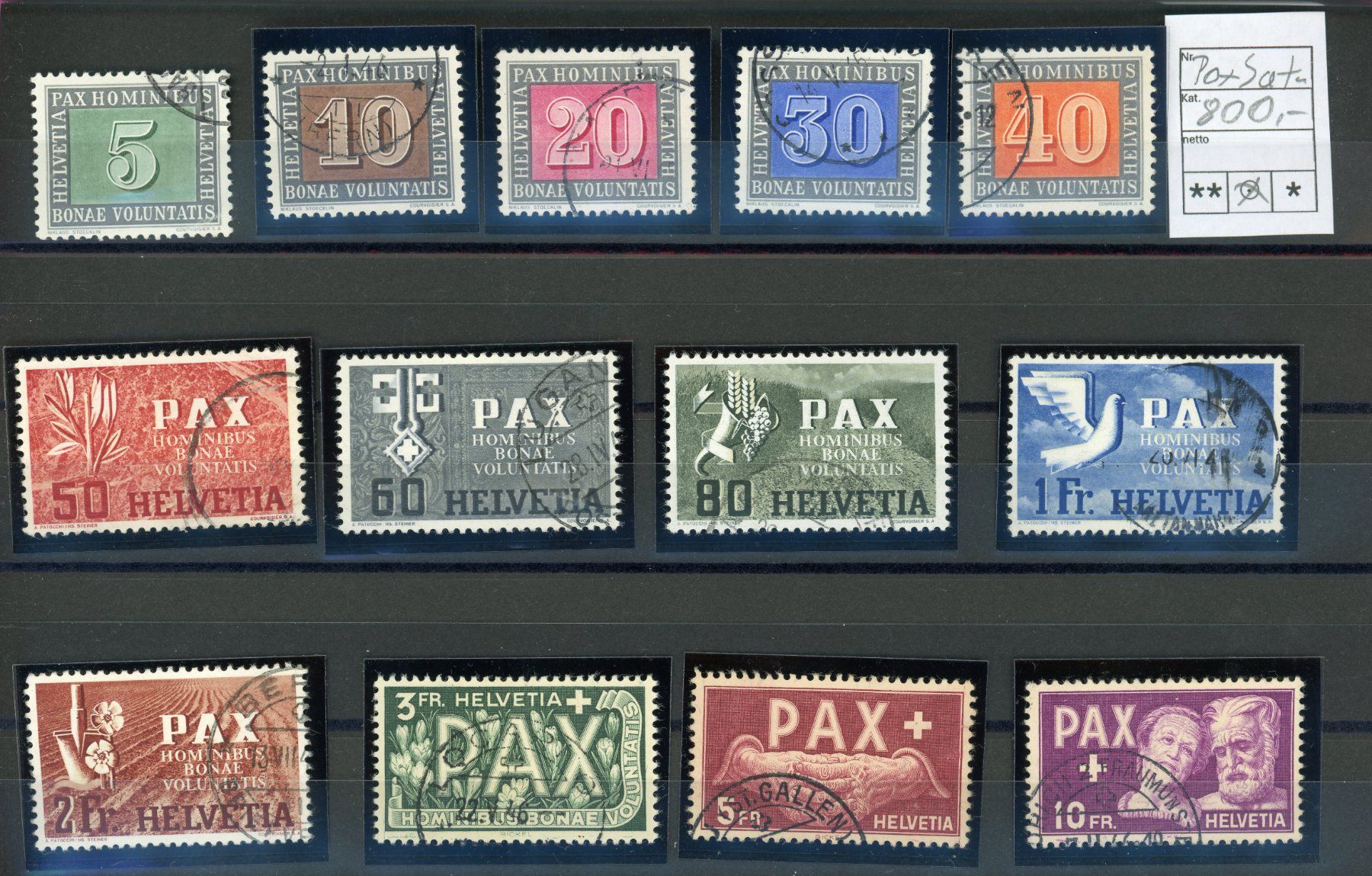 Tous les timbres: Pax Satz 1945 – D'occasion à Opfikon par Pritt04